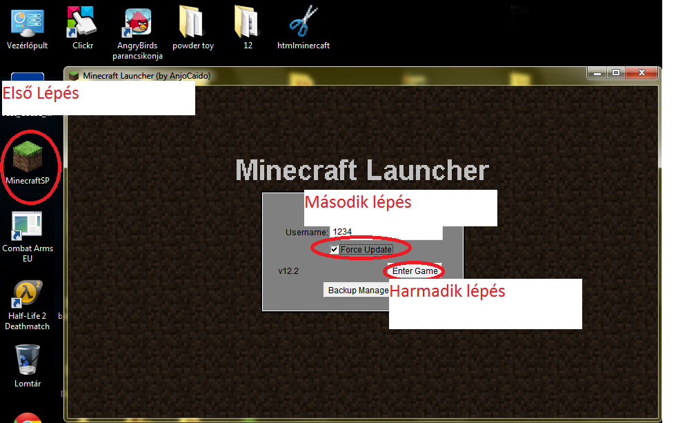 Minecraft Telepités